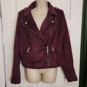 Women's Purple Suede Jacket